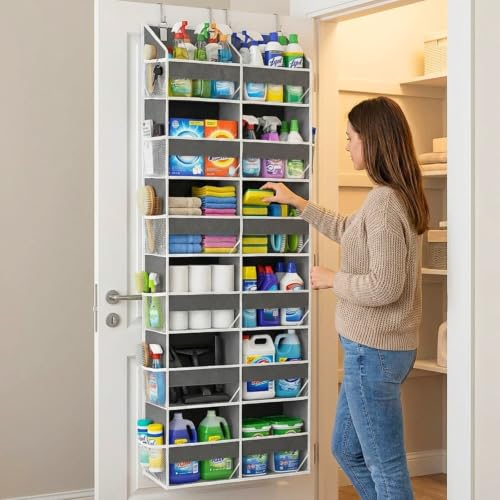 Over the Door Organizer 6 Tiers (Gray / 6 Tiers)