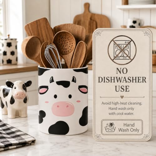 Cute Cow Utensil Holder