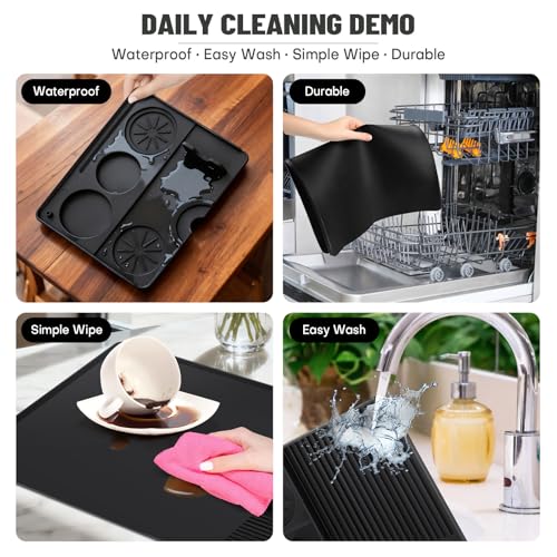 Silicone Coffee Mat Compatible with Ninja Luxe Espresso Coffee Machine ES601 (2-in-1)