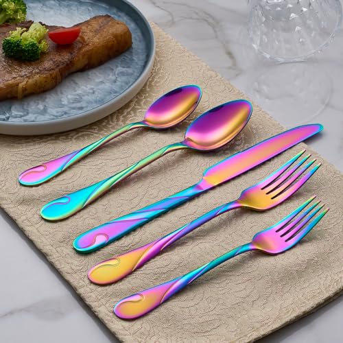 Rainbow Silverware Set (Rainbow / 40-Piece)