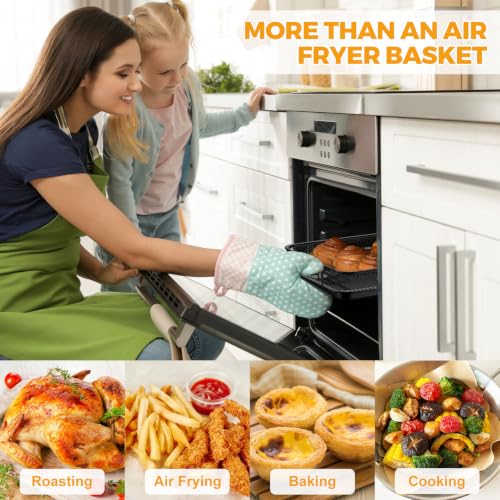 Air Fryer Basket for Oven 12.8"x9.6" (Small-2 Pack-12.8"x9.6")