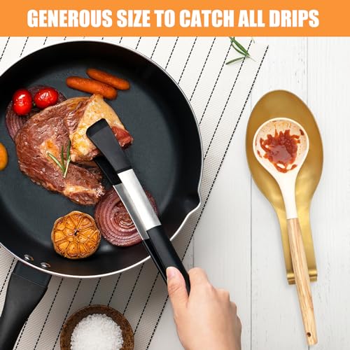Stainless Steel Spoon Rest (2.Fishtail Gold+Gold)