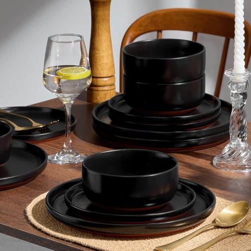 Plates and Bowls Sets (Matte Black / Service for 2)