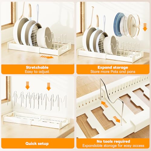 Pot and Pan Organizer (2pcs / White)