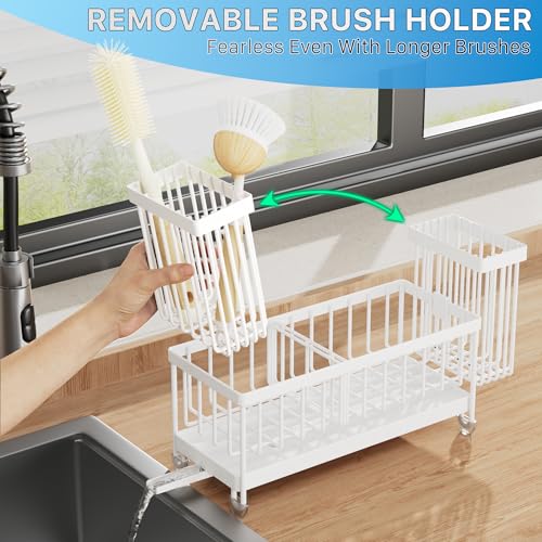 Sponge Holder for Kitchen Sink (White - 9.25″)