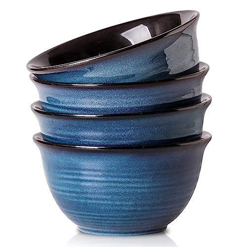 Ceramic Soup Bowls Set of 4 (Blue / 40 oz)