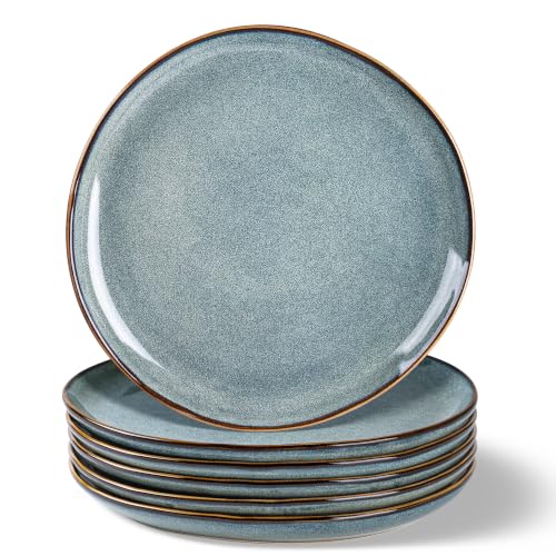 Ceramic Plates Set of 6 (Blue Sea / 8.5 Inch)
