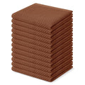 100% Cotton Waffle Weave Kitchen Dish Cloths 12 (Caramel / 12 X 12 - 12 Pack)