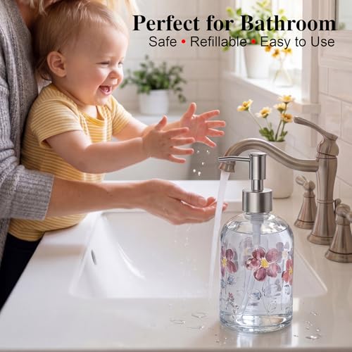 2 Pack Hand and Dish Soap Dispenser Set (Purple&yellow)
