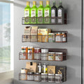 Magnetic Spice Rack for Refrigerator (Brown / 4 Pack)