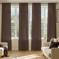 Chocolate Sheer Curtains 90 Inches Long 4 Panels 42 x 90 Inches (42"W x 90"L (Pack of 4) / Chocolate)