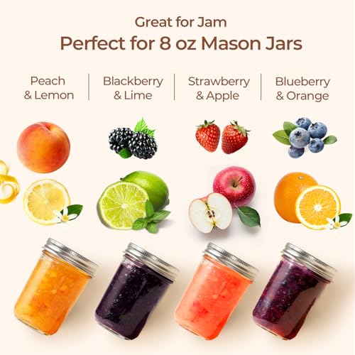 8 oz Mason Jars (8 fl oz x 6 - Regular Mouth)