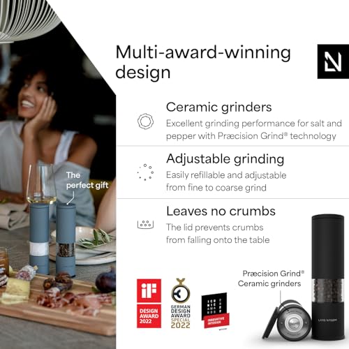 Salt and Pepper Grinder Set Manual (Carbon Black / Set of two manual grinders)