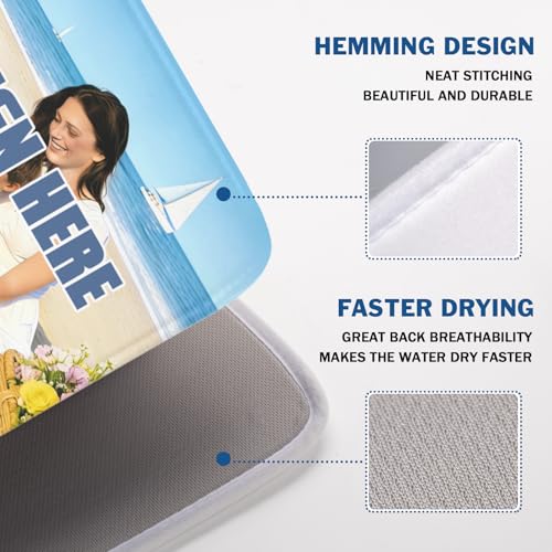 Custom Dish Drying Mat Design Your Photo Text Logo 18x24 Inch (All / 18" x 24")