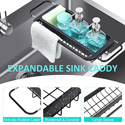 Expandable Sink Caddy with Dish Towel Bar (Small)