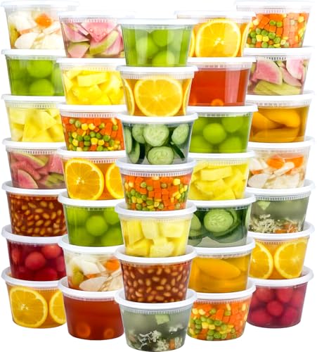 60 Sets (120-Piece) Deli Containers with Lids 16 oz (16 oz - 60 Sets)