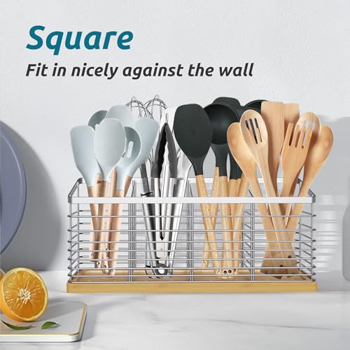 Extra Large Kitchen Utensil Holder (Silvery)