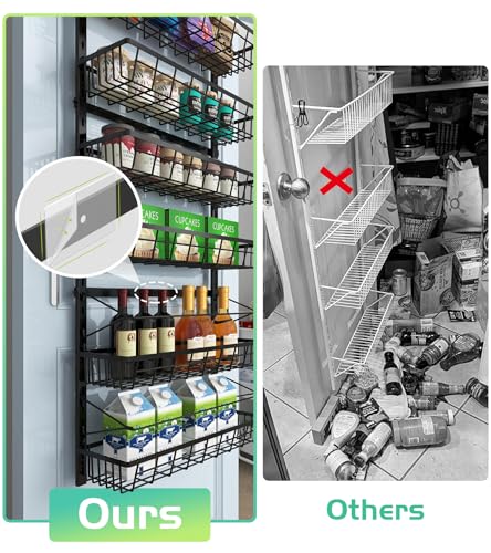 Over The Door Pantry Organizer (Black / 8-Tier)
