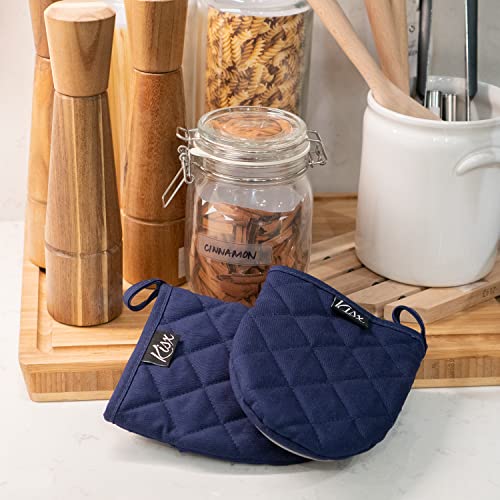 Oven Mitts Heat Resistant (Blue / Mini)