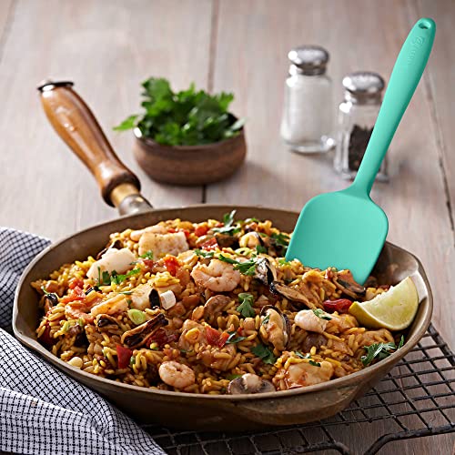 3 Piece Silicone Spatula Set (Red/Green/Aqua Sky)
