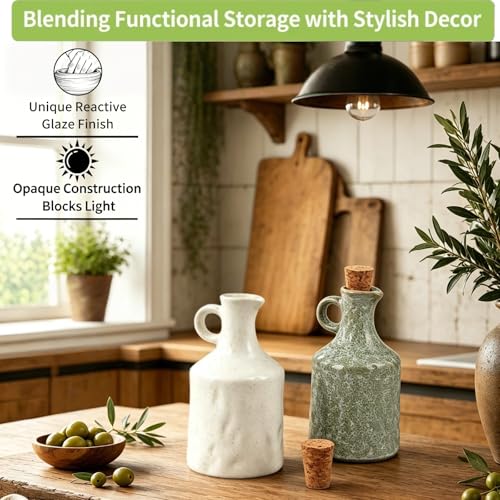 Ceramic Olive Oil Dispenser Bottles