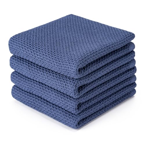 4 Pack Dish Towels (Navy Blue / 13 x 28 - 4 Pack)