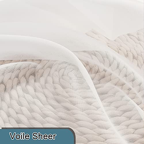 Ivory Sheer Curtains 45 Inch Length 2 Panels (Ivory / 40"W x 45"L (Pack of 2))