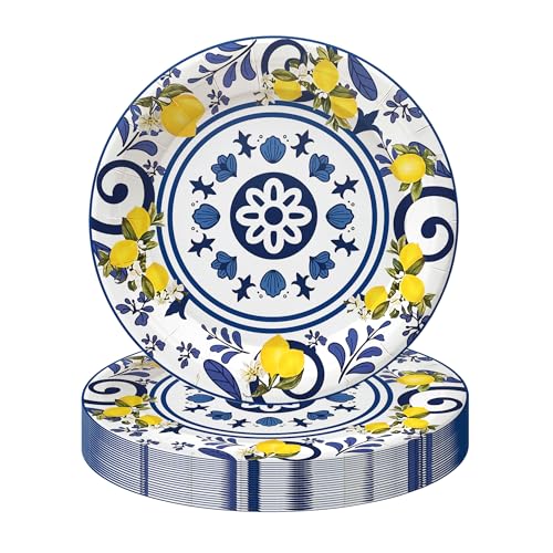 50 Pack Lemon Paper Plates