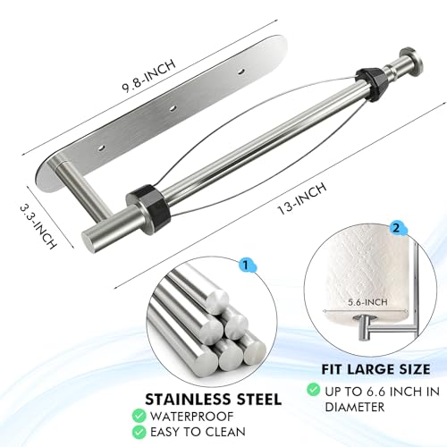 Magnetic Paper Towel Holder (Silver)