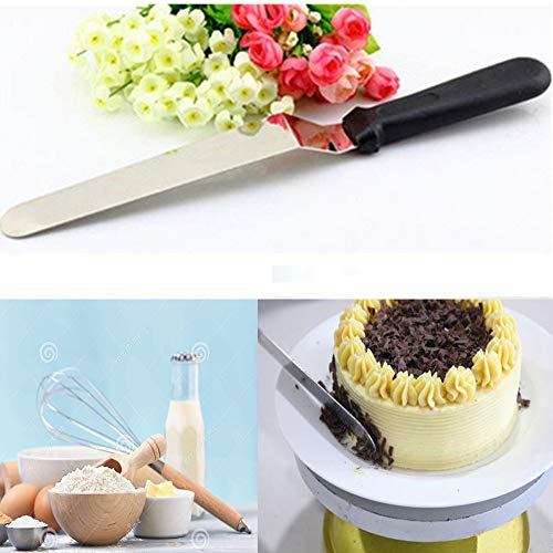 3 Metal Cake Offset Spatulas (Red & Black & Green)