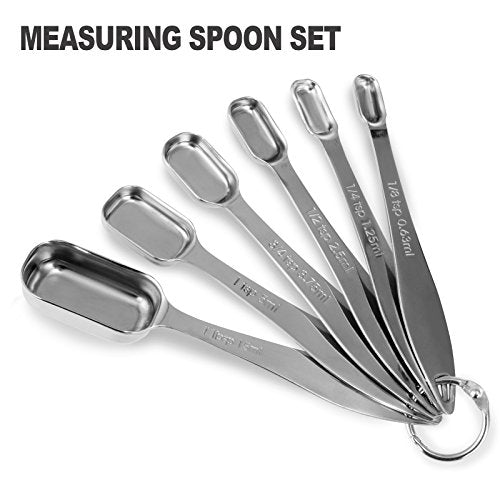 13 Piece Measuring Cups and Spoons Set (13 Piece / Silver)