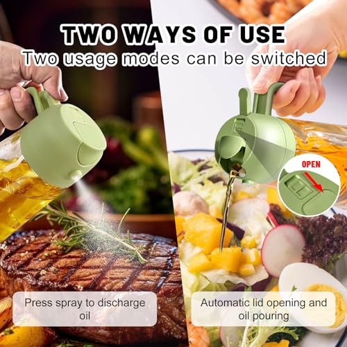 16 Oz 470 Ml Oil Dispenser For Kitchen Spray (green)