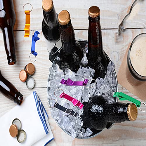 100Pcs Colored Aluminum Bottle Opener Keychain (100Pcs Aluminum Style)