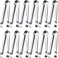 12 Pieces Sugar Ice Tongs Stainless Steel Mini Serving Appetizers Small Kitchen Tongs for Tea Party Coffee Bar Kitchen (Silver)