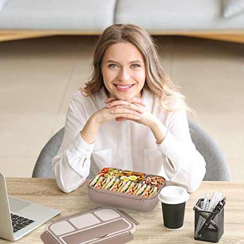 Bento Box Adult Lunch Box (Brown / 1200ML)