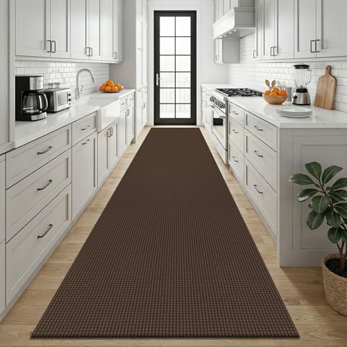 Cotton 3x12 Runners Rugs for Hallway (Brown/Dark Brown / 3' x 12' (Runner))