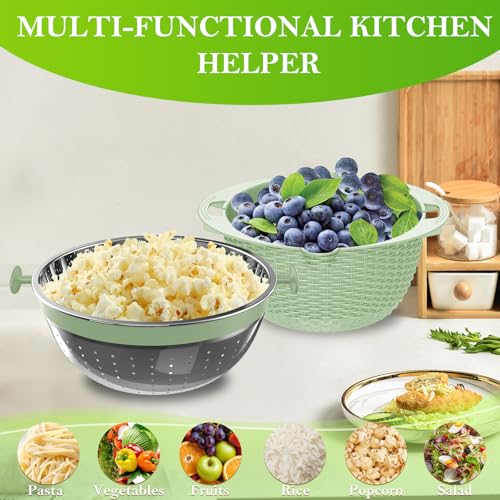 4 in 1 Colander with Bowl Set (Green)