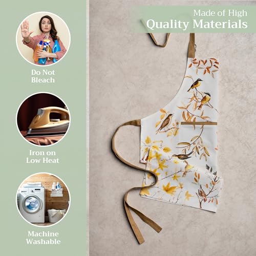 Aprons for women with Pocket 100% Cotton Pack of 1 (095 - Verdier)