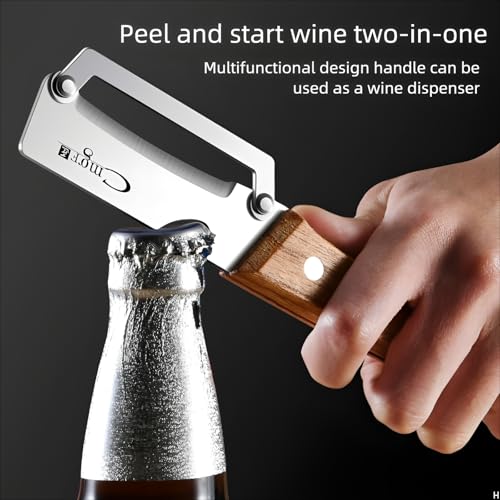 Vegetable Peeler Wooden Handle Sharp Stainless Steel Blade for Fruit (Standard / Silver/Burlywood)
