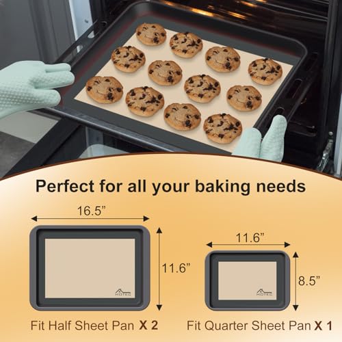 Silicone Baking Mats 3 Pack (3pcs: Grey 0.7MM)