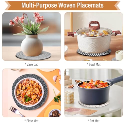 Trivet Mats Set for Hot Dishes (Gray / 7")