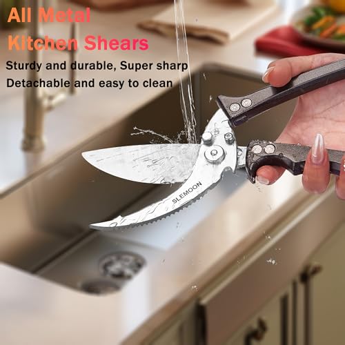 Heavy Duty Kitchen Shears for Food (Black)