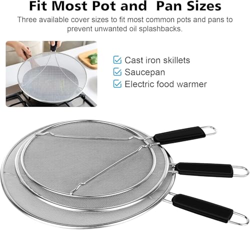 Splatter Screen for Cooking (Multi Silver)