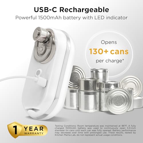 Mini Plus Rechargeable Electric Can Opener (White)