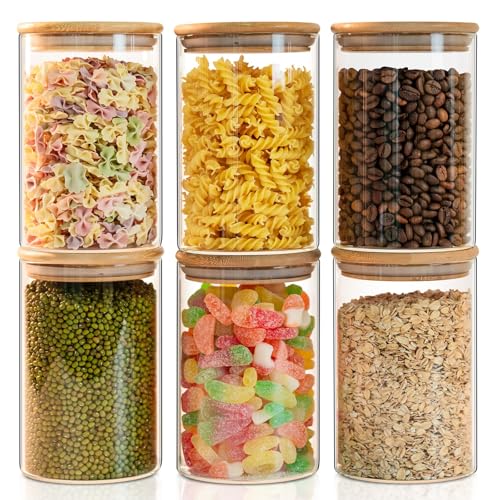 Glass Food Storage Jars 50oz [Set of 6]