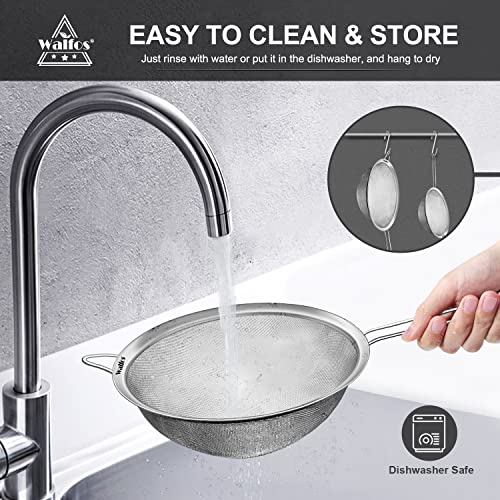Large Fine Mesh Strainer 9.35" & 7.8" (9.35", 7.8" (2pcs))