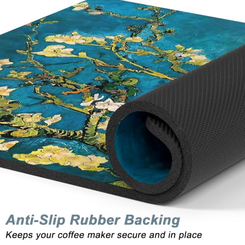 Coffee Mat 16" x 24" Coffee Bar Mats for Espresso Machine Station Accessories and Organizer (Almond Blossom / 16" x 24")