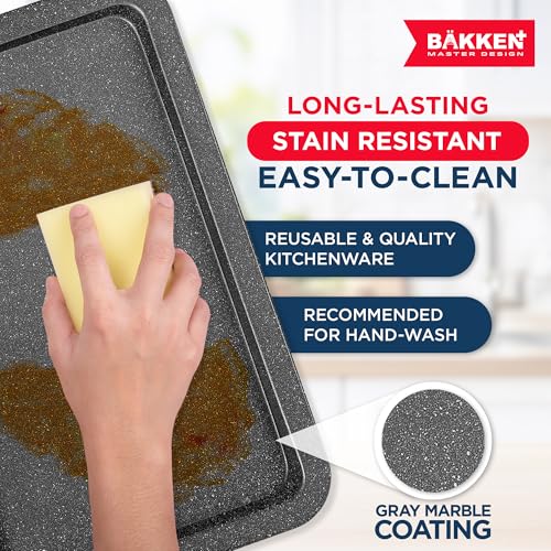 BAKKEN Kitchen Baking Pans (1 Piece Set / Gray Marble)