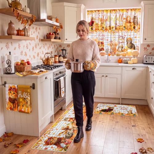 13 Pcs Fall Cat Kitchen Decor Set (Cat)