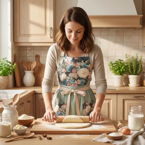 Aprons for Women with Pockets (Sage Green)